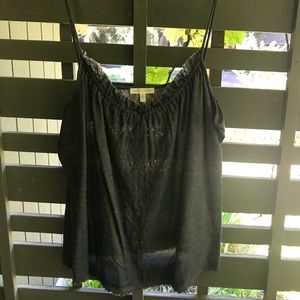 Grey linen tank.